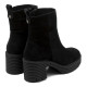 BOTINES DE PIEL DE TACÓN CON CREMALLERA SALMA NEGRO PORRONET - Querol online
