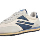Sabatilles Pepe Jeans Jason d'home beix amb detalls blaus estil retro running - Querol online