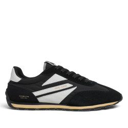 Zapatillas Pepe Jeans Jason de hombre negras con detalles blancos estilo retro running - Querol online