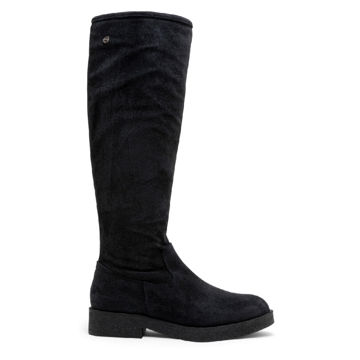 BOTAS ALTAS DE PIEL CON CREMALLERA INÉS CARBÓN PORRONET - Querol online