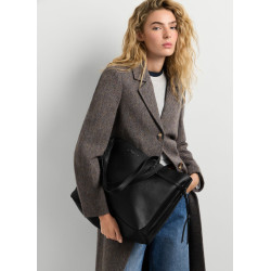 Bossa Pepe Jeans shopper de dona negra efecte pell amb nanses llargues - Querol online