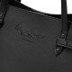 Bolso Pepe Jeans shopper de mujer negro efecto piel con asas largas - Querol online