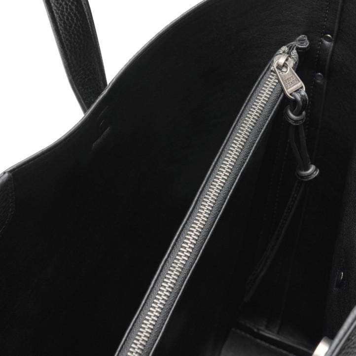 Bossa Pepe Jeans shopper de dona negra efecte pell amb nanses llargues - Querol online