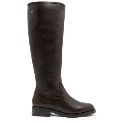 BOTAS ALTAS DE PIEL CON CREMALLERA JANA MOKA PORRONET - Querol online