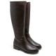 BOTAS ALTAS DE PIEL CON CREMALLERA JANA MOKA PORRONET - Querol online
