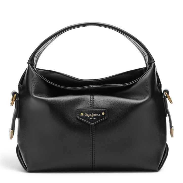 Bandolera Pepe Jeans Irinea de mujer negro efecto piel con bandolera - Querol online