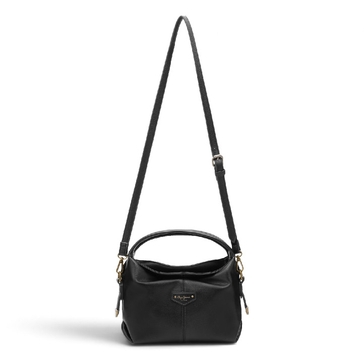 Bandolera Pepe Jeans Irinea de mujer negro efecto piel con bandolera - Querol online