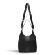 Bolso Pepe Jeans hobo de mujer negro con bandolera y logo en relieve - Querol online