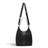 Bolso Pepe Jeans hobo de mujer negro con bandolera y logo en relieve