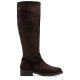 BOTAS ALTAS DE PIEL CON CREMALLERA JADE MOKA PORRONET - Querol online