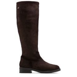 BOTAS ALTAS DE PIEL CON CREMALLERA JADE MOKA PORRONET - Querol online