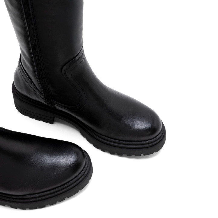 BOTINES DE PIEL CON CREMALLERA KIM MOKA PORRONET - Querol online