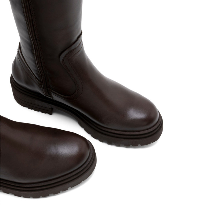 BOTINES DE PIEL CON CREMALLERA KIM MOKA PORRONET - Querol online