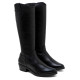 BOTAS DE PIEL CON CREMALLERA MÓNICA NEGRO PORRONET - Querol online