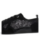 Zapatillas Pepe Jeans Noa de mujer negras con glitter y detalles de ante - Querol online