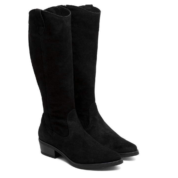 BOTAS DE PIEL CON CREMALLERA MANUELA NEGRO PORRONET - Querol online