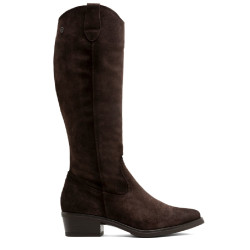 BOTAS DE PIEL CON CREMALLERA MANUELA MOKA PORRONET - Querol online