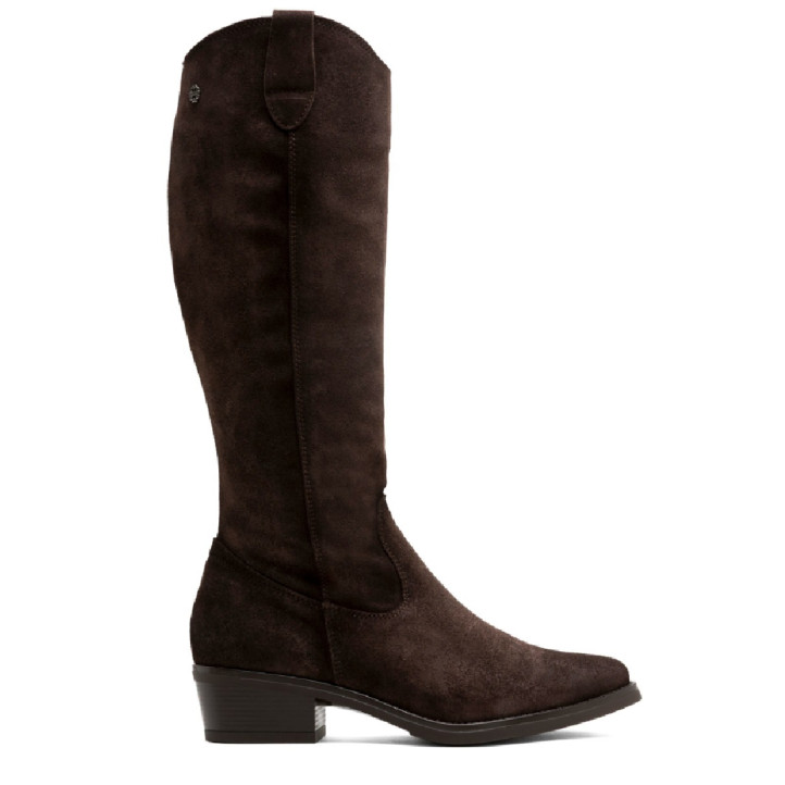 BOTAS DE PIEL CON CREMALLERA MANUELA MOKA PORRONET - Querol online