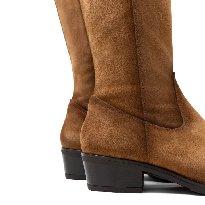 BOTAS DE PIEL CON CREMALLERA MANUELA CUERO PORRONET - Querol online