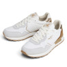 Zapatillas Pepe Jeans Brit de mujer blancas con ante y detalles dorados