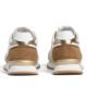 Zapatillas Pepe Jeans Brit de mujer blancas con ante y detalles dorados - Querol online
