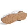 Zapatillas Pepe Jeans Brit de mujer blancas con ante y detalles dorados