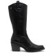 BOTAS COWBOY DE PIEL CON CREMALLERA NEREA NEGRO PORRONET - Querol online