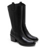BOTAS COWBOY DE PIEL CON CREMALLERA NEREA NEGRO PORRONET
