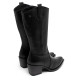 BOTAS COWBOY DE PIEL CON CREMALLERA NEREA NEGRO PORRONET - Querol online