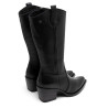 BOTAS COWBOY DE PIEL CON CREMALLERA NEREA NEGRO PORRONET