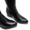 BOTAS COWBOY DE PIEL CON CREMALLERA NEREA NEGRO PORRONET