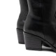 BOTAS COWBOY DE PIEL CON CREMALLERA NEREA NEGRO PORRONET - Querol online