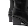 BOTAS COWBOY DE PIEL CON CREMALLERA NEREA NEGRO PORRONET