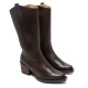 BOTAS COWBOY DE PIEL CON CREMALLERA NEREA MOKA PORRONET - Querol online