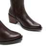 BOTAS COWBOY DE PIEL CON CREMALLERA NEREA MOKA PORRONET