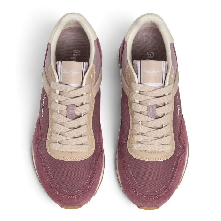Sabatilles Pepe Jeans Hailon de dona roses amb camussa i sola caramel - Querol online