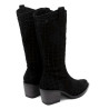 BOTAS COWBOY DE PIEL NEGRO CON CREMALLERA NURIA  PORRONET