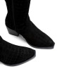 BOTAS COWBOY DE PIEL NEGRO CON CREMALLERA NURIA  PORRONET