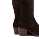 BOTAS COWBOY DE PIEL CON CREMALLERA NURIA MOKA  PORRONET - Querol online