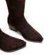 BOTAS COWBOY DE PIEL CON CREMALLERA NURIA MOKA  PORRONET - Querol online