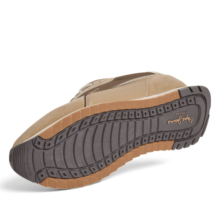 Sabatilles Pepe Jeans Bexley de dona beix i marrons amb detalls metal·litzats - Querol online