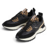 Sabatilles Pepe Jeans Lucky de dona negres amb camussa i detall animal print