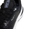 Zapatillas Pepe Jeans Winslow de mujer negras con ante y detalles animal print