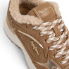 Zapatillas Pepe Jeans Kimi de mujer marrones de ante con borreguito