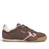 Zapatillas Pepe Jeans Vinnie Retro marrones con detalles rosas y suela caramelo