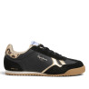 Zapatillas Pepe Jeans negras con detalles dorados y animal print