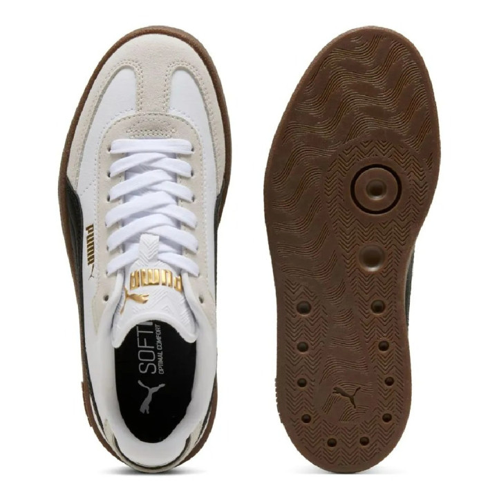 Sabatilles Puma Club II Era de dona blanques amb detalls negres i sola caramel - Querol online