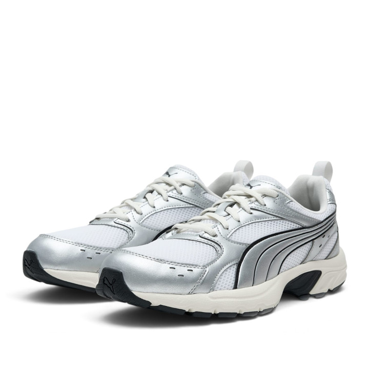 Zapatillas deportivas Puma Milenio Tech Light plateadas y blancas estilo retro running - Querol online