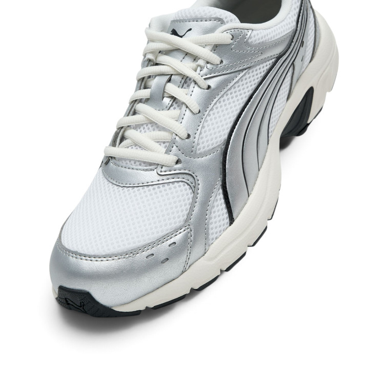 Zapatillas deportivas Puma Milenio Tech Light plateadas y blancas estilo retro running - Querol online