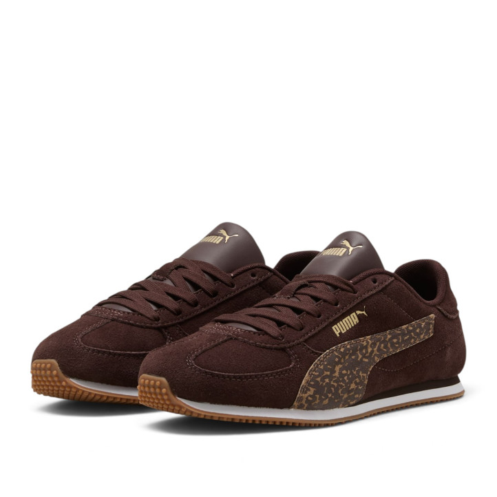 Zapatillas Puma ST Track Feline de mujer marrones con animal print - Querol online